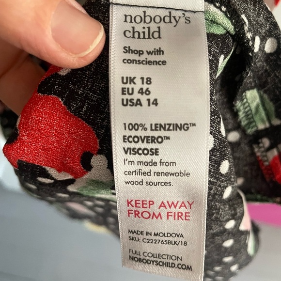 Nobody’s Child dress polka dots with florals size 14 - Picture 10 of 12